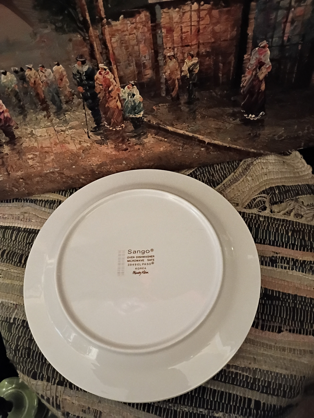 Sango White Porcelain Dinner Plate - Bright White